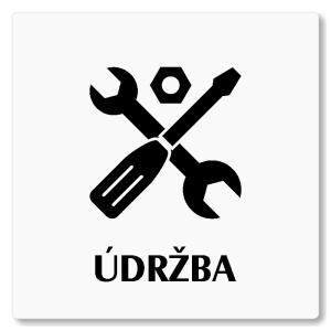 Údržba, 80x80mm, bílá, Nevada